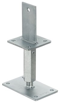 Holzverbinder Pfostenträger 10711, höhenverstellbar 140 - 200 mm, Zinip beschichtet