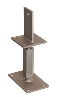 Holzverbinder Pfostenträger 10922, höhenverstellbar 142 - 207 mm, Zinip beschichtet