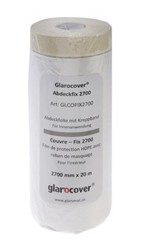 Glarocover / Abdeckmaterial Glarocover Abdeckfix 2700, Abdeckfolie HDPE mit Klebeband für Innenanwendung, Breite 2700 mm, Rolle à 20 m