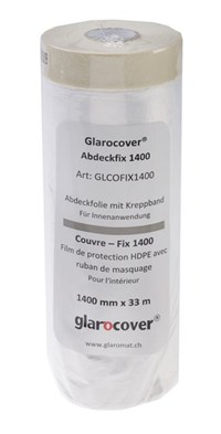 Film de protection / couvre - fix - Glarocover Couvre - Fix 1400, film de protection HDPE avec ruban de masquage, pour l'intérieur, largeur 1400 mm, rouleaux à 33 m 