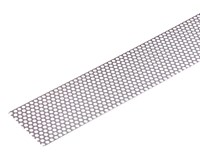 aluminium 1 mm, perforation à trous ronds - Bandes d'aération largeur 100 mm alu brut, perforation à trous ronds