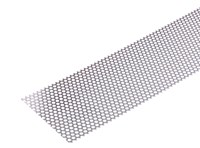 Bande d'aération   - Bandes d'aération largeur 120 mm alu brut, perforation à trous ronds