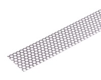 Bande d'aération   - Bandes d'aération largeur 50 mm alu thermolaqué, perforation à trous ronds