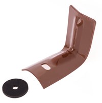 Schneehalter für Profildächer Schneestop Piccolo für Wellbleche, oxidrot inkl. Gummirondelle 32 x 3 mm