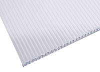 Flachplatten lichtdurchlässig Polycarbonat Stegplatte 6 mm farblos/transparent, B 2100 x L 6000 mm